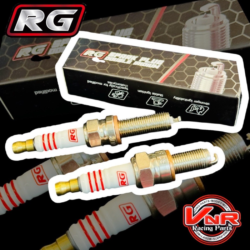 หัวเทียนแต่งRG DOUBLE IRIDIUM ไฟแรง นิ่ง เสถียรแบบเห็นได้ชัดจุดระเบิดแบบDOUBLEสำหรับรถแรงโดยเฉพาะ#RG (ราคาต่อ1หัวค่ะ) ราคา ถูกที่สุด ดีลบีเคเค