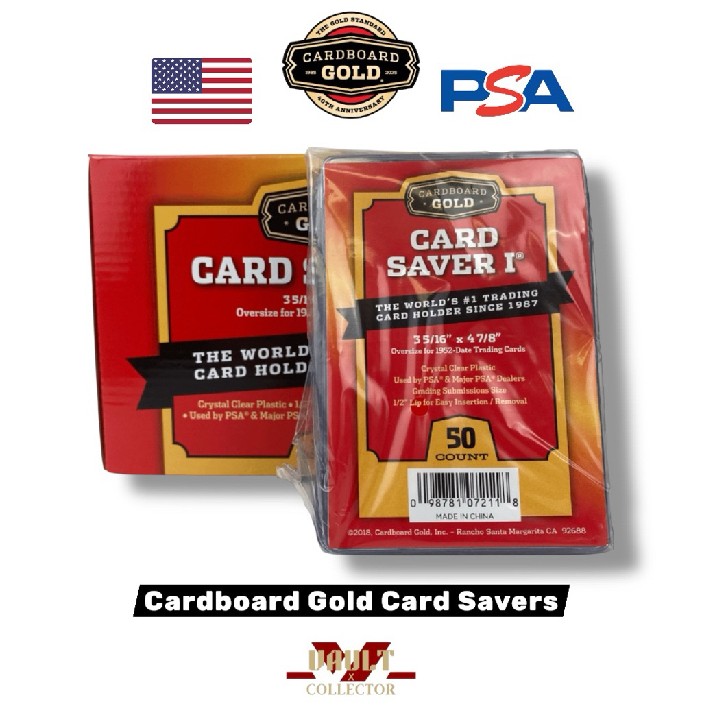 CardBoard Gold Card Savers [Semi-rigid สำหรับส่งไปเกรดการ์ด] การันตีโดยบริษัท PSA 50 ชิ้น