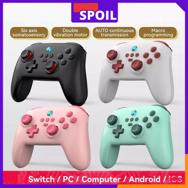 Wireless Pro Controller สําหรับ Nintendo Switch OLED/Switch2/PC JOC/IOS คอนโทรลเลอร์สําหรับเล่นเกมพร้อมจอยสติ๊ก