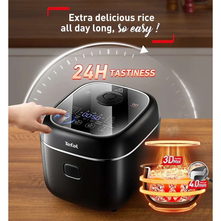 Tefal หม้อหุงข้าวดิจิตอล DELIRICE MAX 1.8 ลิตร รุ่น RK7778T0 13 โปรแกรม