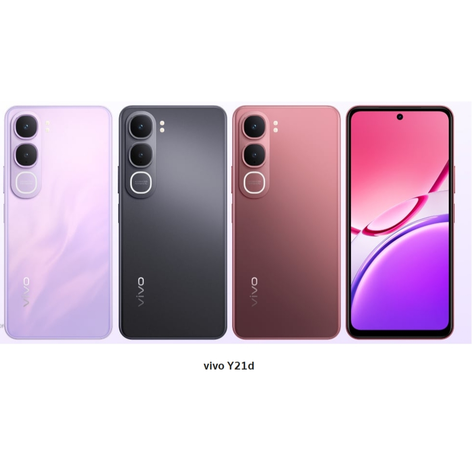 ใหม่ล่าสุด VIVO Y21d Ram 6GB / Rom 256GB จอ 6.68 นิ้ว ชิป Unisoc T7225 แบต 6,500mAh ชาร์จไว 44W ประก