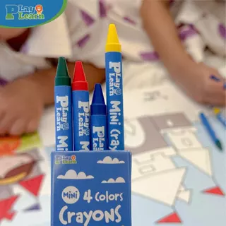 Play Plearn Kid สีเทียนมินิ Mini Crayons สีปลอดสารสำหรับเด็ก เหมาะสำหรับเด็ก
