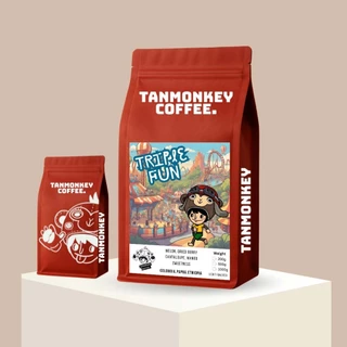 New!! Tanmonkey Coffee Triple Fun เมล็ดกาแฟคั่วเบลน Colombia Papua New Guinea Ethiopia