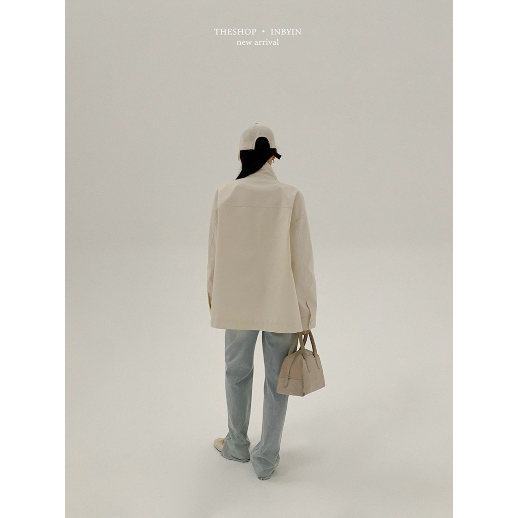 inbyin เสื้อแจ็กเก็ตคอตั้ง แต่งกระเป๋าหน้า ผ้าดีอยู่ทรงสวย (พรี 15 วัน) - รูปที่ 3