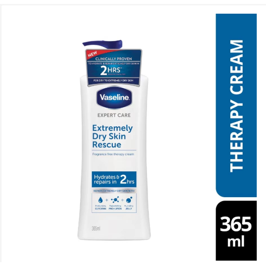 โลชั่น VASELINE Expert Care Extremely Dry Skin Rescue 365 ML วาสลีนฝาสีฟ้า