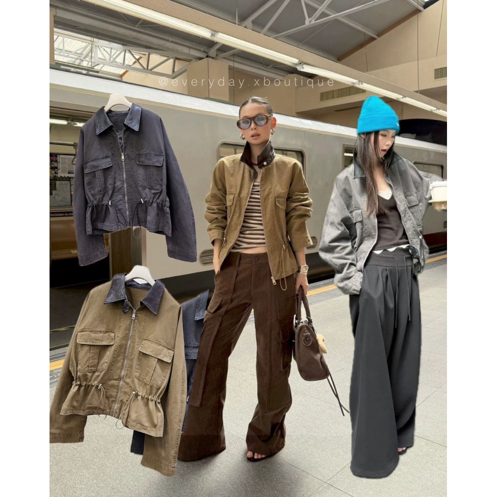 𝗦𝗧𝗥𝗘𝗘𝗧 𝗦𝗠𝗔𝗥𝗧 𝗝𝗔𝗖𝗞𝗘𝗧🤎🩶(890฿) ONSEASON แจ็กเก็ตตัวนี้คือคีย์ไอเท็มที่ต้องมีติดตู้ ใส่คลุมกับอะไรก็เท่ 