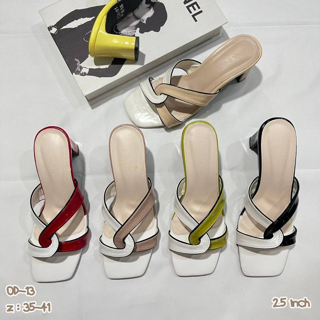 รองเท้าส้นสูง รองเท้าใส่ทำงาน👠✨ งานพรีเมี่ยม ใส่แล้วเป๊ะสุด ดีเทลด้วยผ้าหนังแก้วคือเริสค่า OD-13