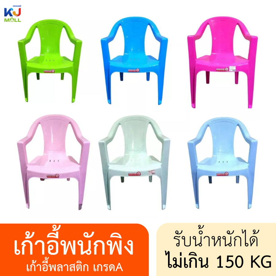 เก้าอี้พลาสติก มีพนักพิงหลัง พลาสติกเกรดA รับน้ำหนักได้ไม่เกิน 150กก. เก้าอี้เกมมิ่ง เก้าอี้สำนักงาน
