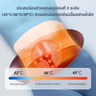 BOMIDI BM03 เครื่องนวดเอวและหลัง EMS เข็มขัดนวดไฟฟ้า พร้อมประคบร้อน 3 ระดับ 42-49°C ช่วยผ่อนคลายกล้ามเนื้อ