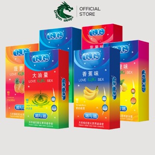 GJG ถุงยางอนามัย กลิ่นผลไม้ หลากหลายชนิด หอม สดชื่น ชนิดเรีย…