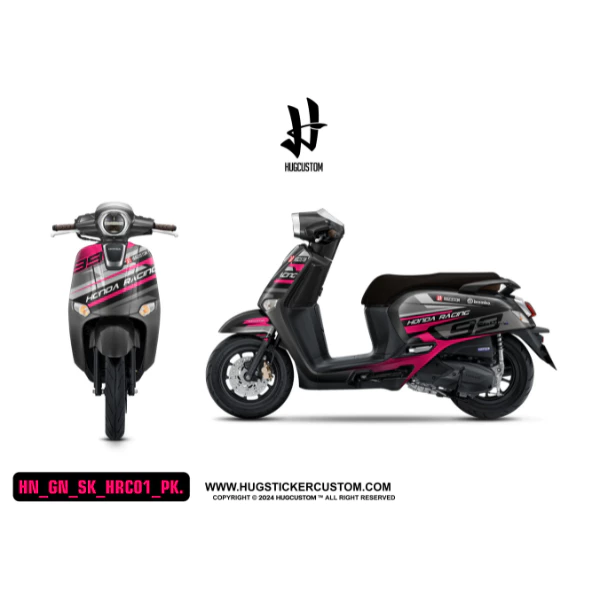สติ๊กเกอร์แต่งรถ จีออโน่ Honda Giorno ลาย HRC thumbnail 5