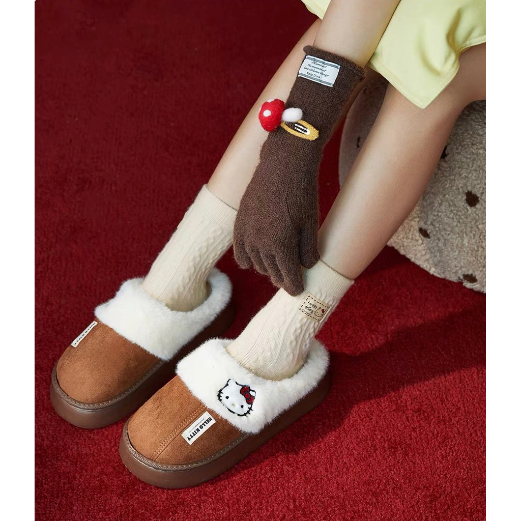 (พร้อมส่งจากไทย) Gukoo x Hello Kitty Slippers รองเท้าคิตตี้