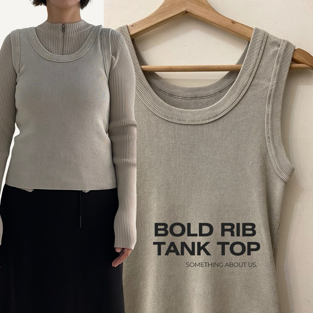SOMETHING ABOUT US - BOLD RIB TANK TOP