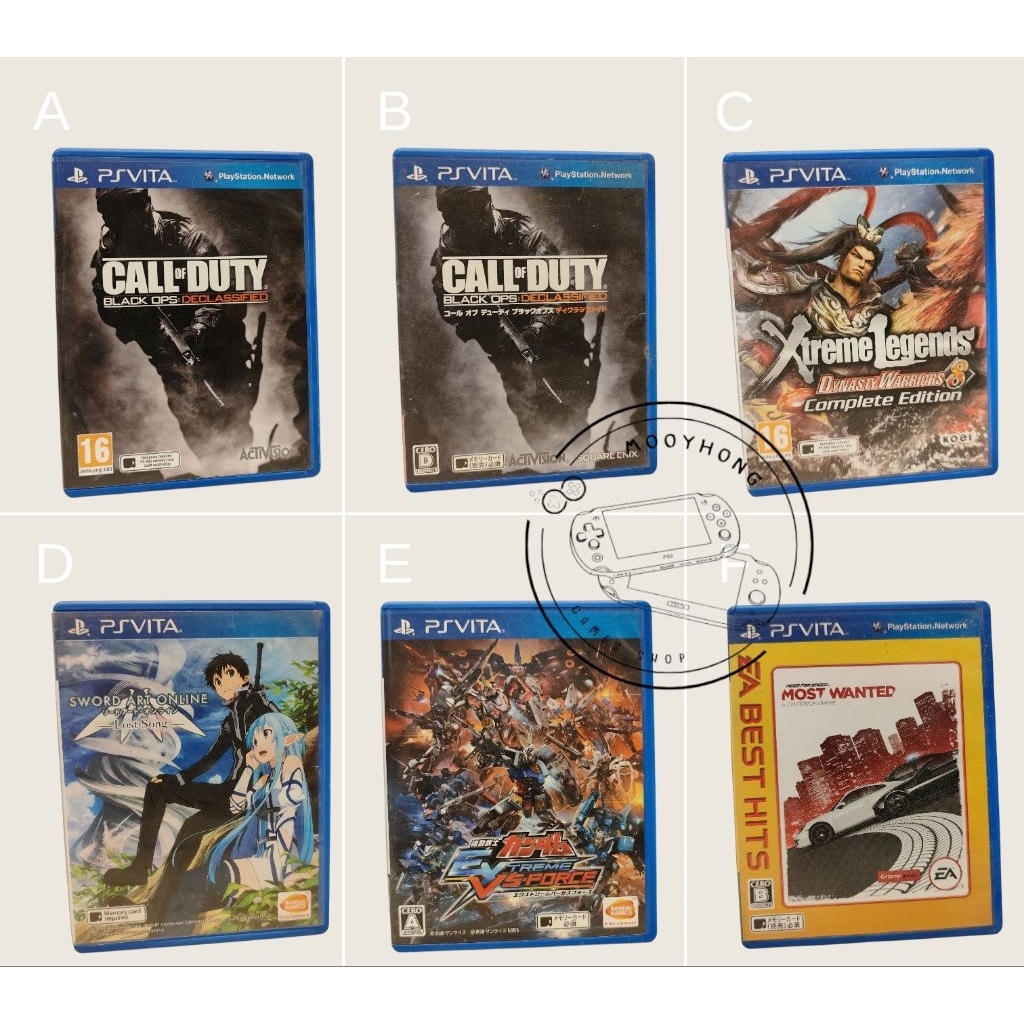 {✅พร้อมส่ง}แผ่นเกม PsVita แท้ มือสอง สภาพดี