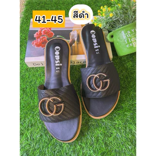 รองเท้าไซส์ใหญ่41-45✅🔥 แตะอะไหล่จีจีทรงกว้างส้นแบนรุ่นใหม่ส้นแบน สินค้าตัวใหม่กว้างใส่สบาย❤️ พร้อมส่งทุกวันเลยจ้า🚚