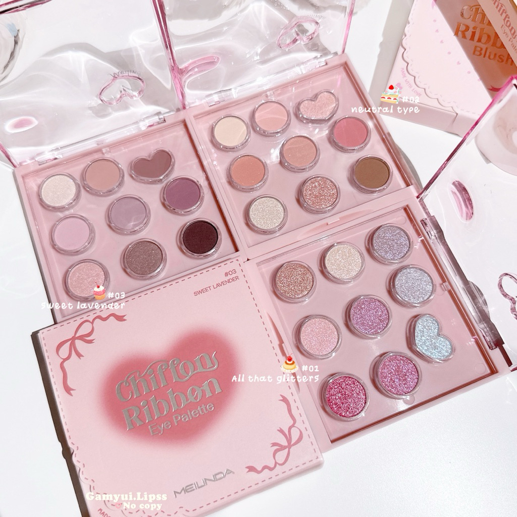 อายแชโดว์ Meilinda Chiffon Ribbon Eye Palette ꣑ৎ - รูปที่ 3