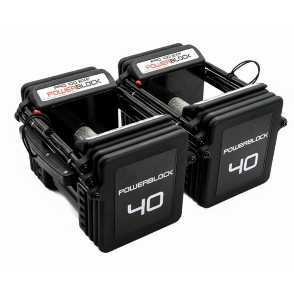 Powerblock Pro 100 EXP Stage 1 40 lbs(18 กิโลกรัม ) ดรัมเบลปรับน้ำหนักได้ 40 lbs (18 กิโลกรัม) 1 คู่