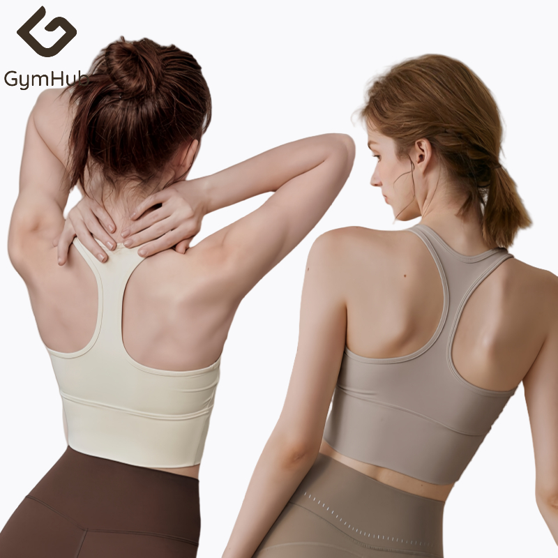 GymHub ชุดกีฬาสำหรับผู้หญิง เสื้อกล้ามบราเล่นโยคะ ซัพพอร์ตแรง กันกระแทกได้ ใส่เล่นโยคะหรือพิลาทิสได้