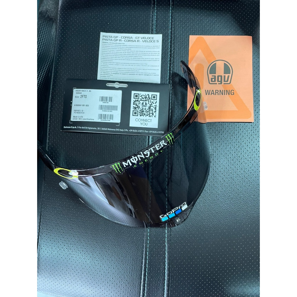 มือสอง ของแท้ ITALY ใช้ไม่ถึง 15 ครั้ง ชิว Smoke AGV RACE 3 สำหรับหมวก Pista / Corsa / GT VELOCE / U