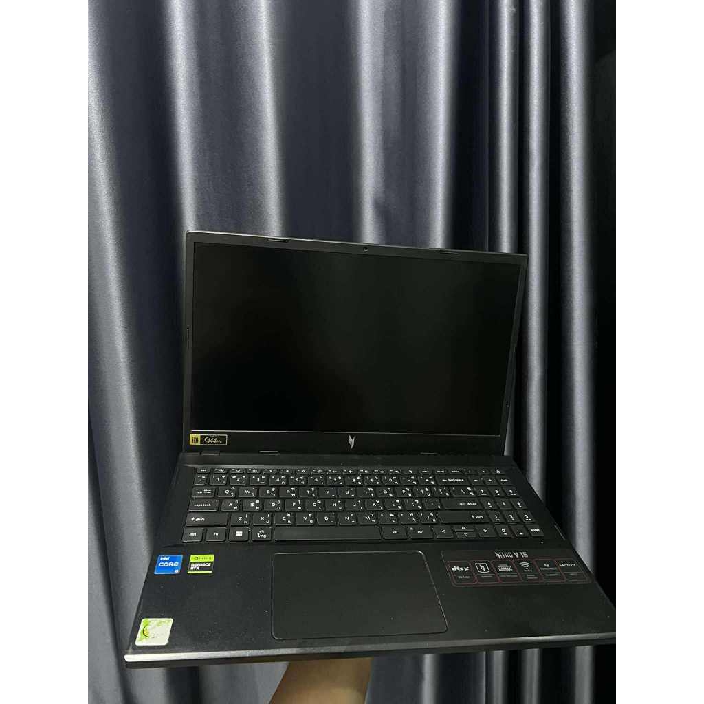 โน๊ตบุ๊คเกมส์มิ่ง Acer Nitro V 15 ANV15-51-574G มือสอง ประกันศูนย์เหลือๆ i5-13420H/1*16gb ddr5 4800M