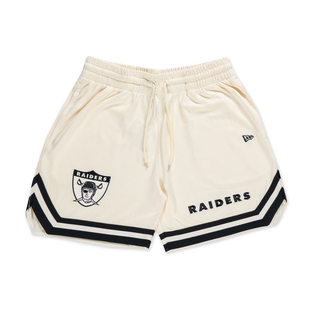 New Era กางเกงขาสั้นรุ่น Oakland Raiders Nfl Historic Chrome White Basketball Shorts