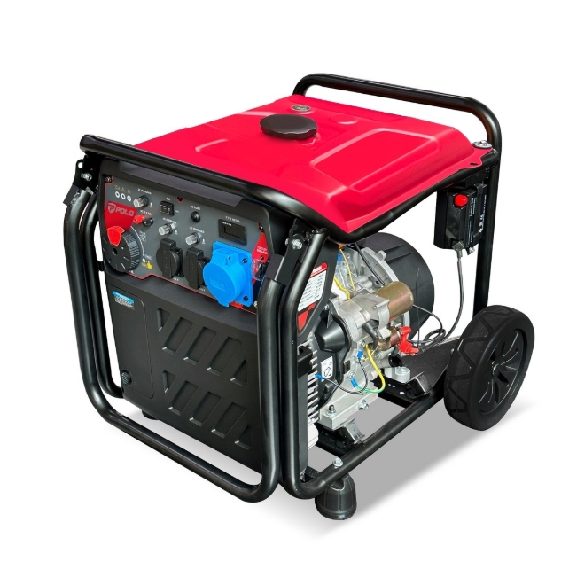 POLO เครื่องปั่นไฟเบนซิน Inverter กำลังไฟ 7.2 กิโลวัตต์ กำลังเครื่องยนต์ 16 แรงม้ารุ่น GT9000I กระบอ