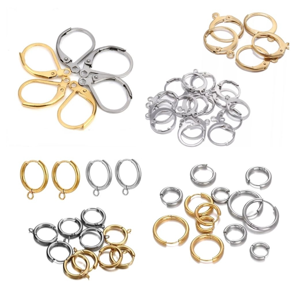 ต่างหู สแตนเลส สําหรับ ทําเครื่องประดับ(1- 8 คู่)(พร้อมส่งจากไทย) อะไหล่เครื่องประดับ DIY งาน handmadeต่างหู1