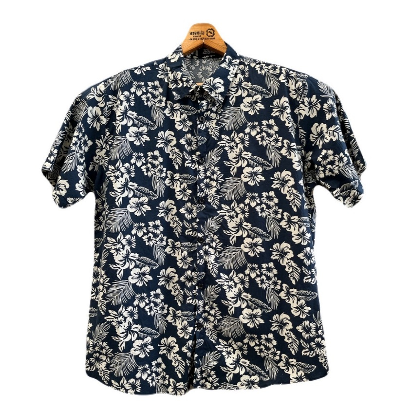 เสื้อฮาวาย อก46 ไหล่18 ยาว29 แบรนด์ JOGAL 100%Cotton มือสองสภาพดี (V94)