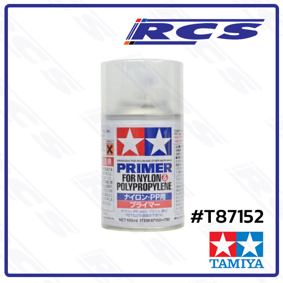 TAMIYA 87152 TAMIYA PRIMER FOR NYLON & POLYPROPYLENE 100ml สีสเปรย์รองพื้นชิ้นงานทำจากไนล่อนและโพลิโพรไพลีน