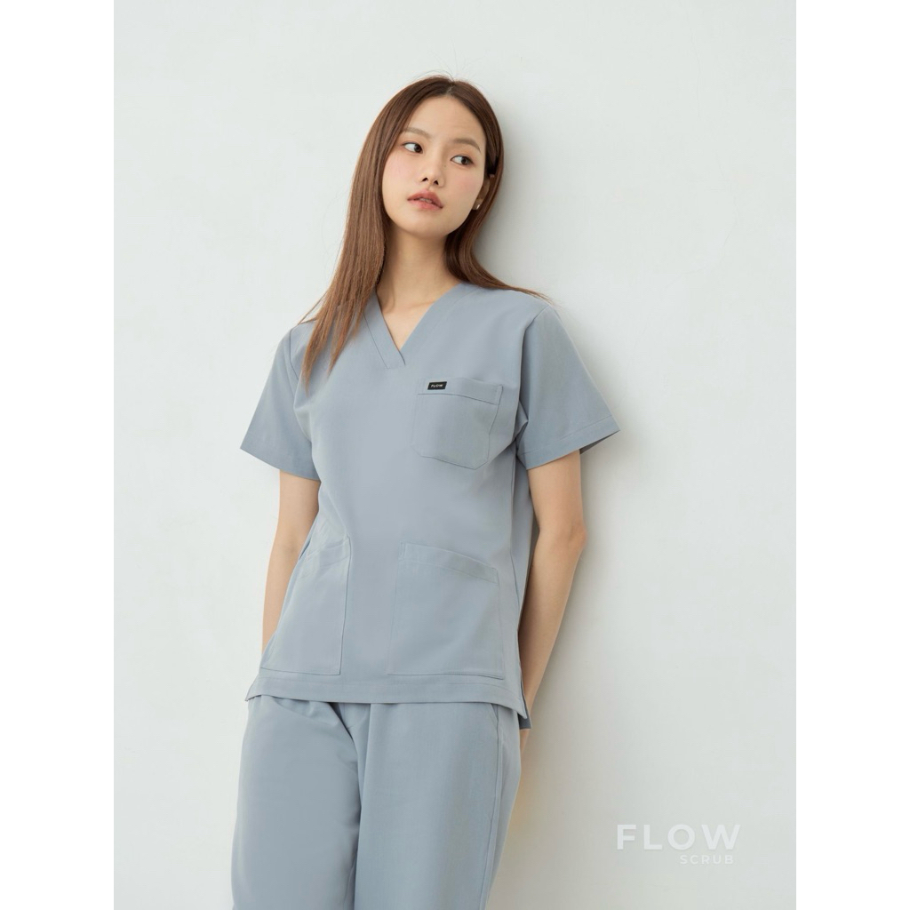 TOPS เฉพาะเสื้อ UNISEX FLOW SCRUB สี WIND