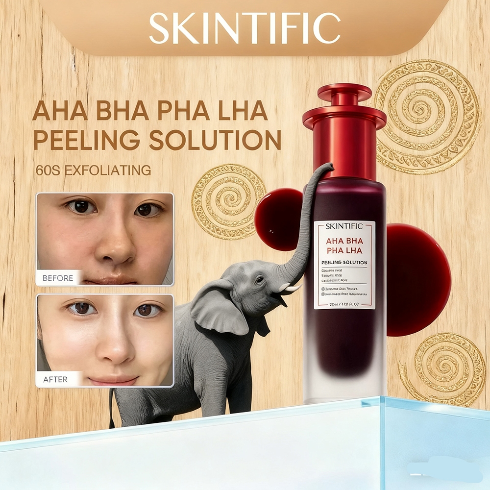 SKINTIFIC AHA BHA PHA LHA Peeling Solution serum essence เซรั่มเพื่อการ โทนอัพ ที่มีส่วนผสมของ AHA B