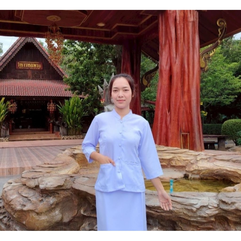 แยกเสื้อดำ&ขาว​​คอจีน&คอกลม แขนสั้น&สี่ส่วน ผ้าโซล่อน