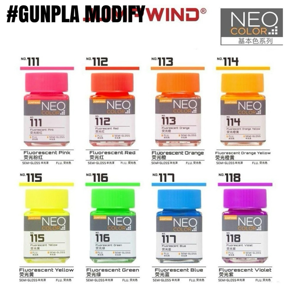 JUMPWIND NEO COLOR FLUORESCENT สีสะท้อนแสงสูตรแลคเกอร์ ขนาด 18ml