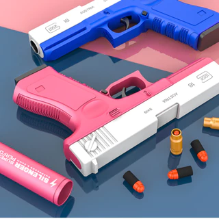 ปืนของเล่นเด็ก กล๊อค Glock ปืนคัดปลอก ของเล่นเด็ก ยิงได้ ถอดได้ กระสุนโฟม นุ่ม ปลอดภัยไม่มีอันตราย พร้อมส่ง