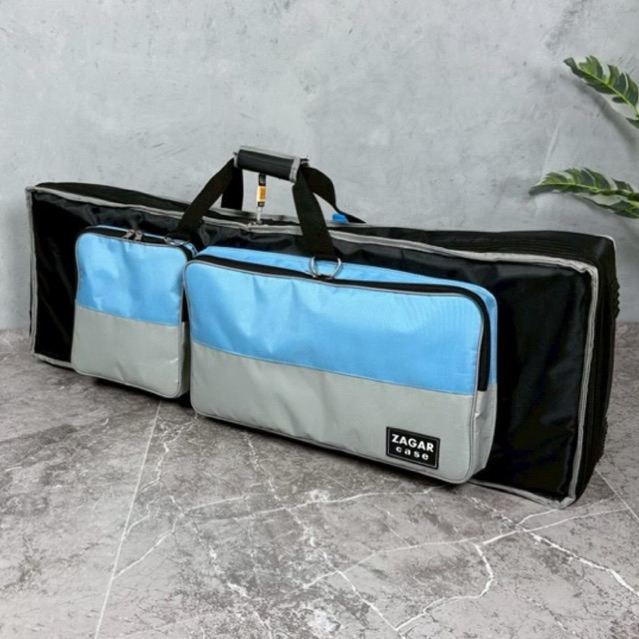 ZAGAR CASE กระเป๋าใส่คีย์บอร์ด Roland XPS30 สีฟ้า สลับ เทา ดำ** ขนาด 103*30*8 cm.