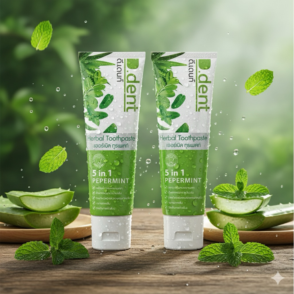 ยาสีฟันดีเด้นท์ d.dent ของแท้จากบริษัท(ได้รับสินค้าตามตัวเลือก&ราคา)สูตรเปปเปอร์มิ้นต์