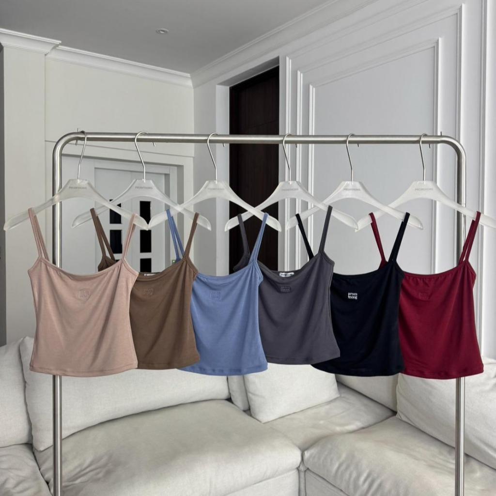 PTST009 เสื้อสายเดี่ยวผ้าเรย่อนปัก PROMTHONG