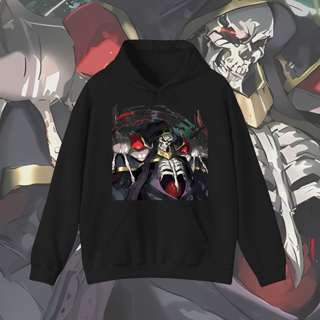 ลำลอง Hoodie แขนยาว Overlord Momonga Ainz Ooal Gown อะนิเมะ Hoodie การพักผ่อนในช่วงฤดูร้อน Hoodies
