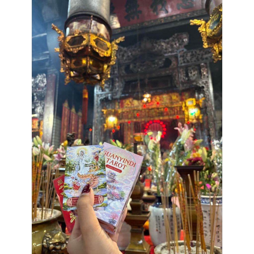 ส่งด่วน   ไพ่ GUANYINDI TAROT Pocket Edition คัดเลขมงคล รุ่นหงส์แดง