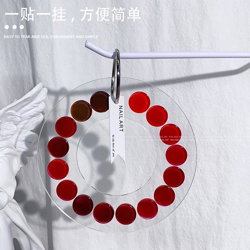 ชาร์ตทาสีเล็บ อะคลิลิคใส แบบตั้ง ชาร์จสีเจล ชาร์ตสีเจล  แท่นโชว์ลายเพ้นท์เล็บ