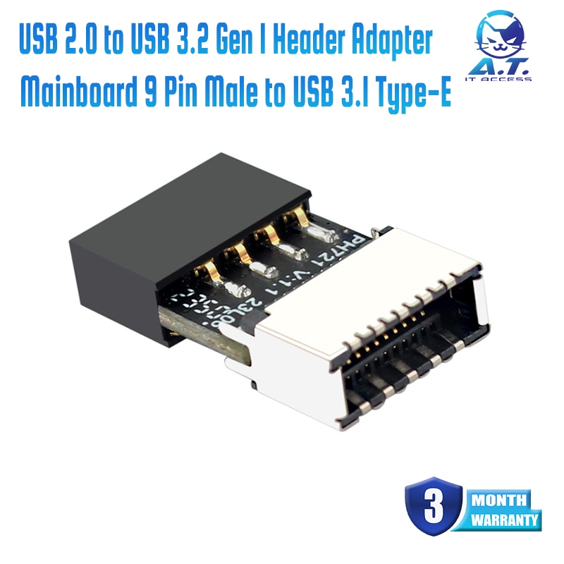 USB 2.0 to USB 3.2 Gen 1 Adapter Mainboard 9 Pin Male to USB 3.1 Type-E (A-Key) Female Converter Extending USB C Port