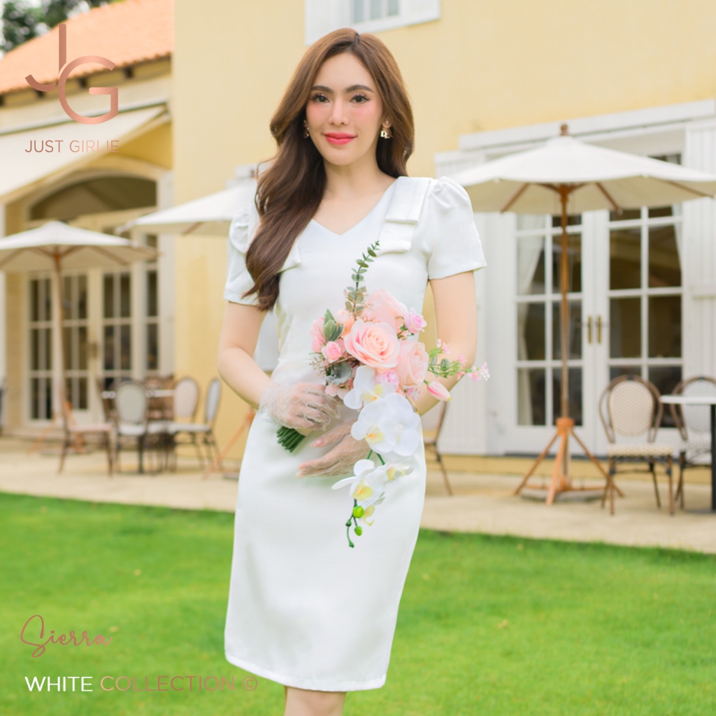 ❤️Sierra Dress❤️เดรสผ้าสีพื้น เสื้อผ้าผู้หญิง ชุดใส่ออกงานงานแต่ง งานบุญ งานบวช ผ้าสวยทรงเป๊ะ มีไซส์