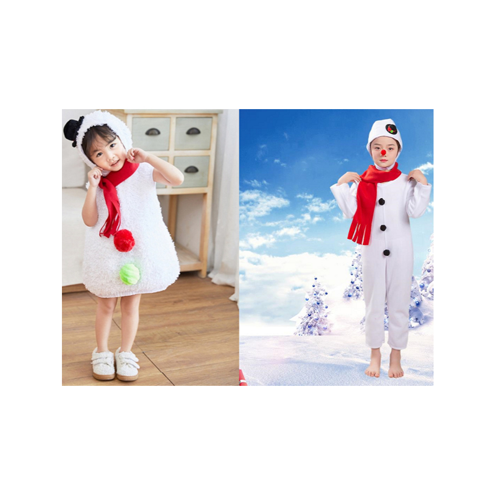 BB ကလေး Snowman/နှင်းလုံးရုပ် တူတူအက အဝတ် (အဖြူရောင်) မော်ဒယ် MM032-MM065