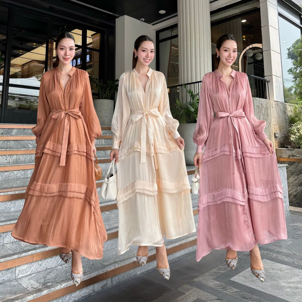 NOOZZSHOP 6911462 เดรสคลุมแขนยาว ชุดไปงาน