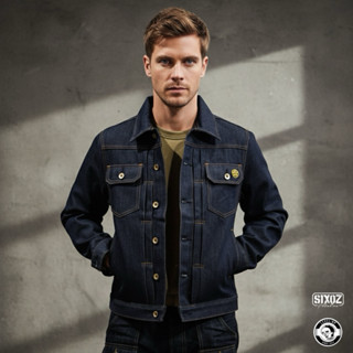 𝐃𝐨𝐤𝐤𝐡𝐮𝐧 𝐃𝐞𝐧𝐢𝐦 𝐉𝐚𝐜𝐤𝐞𝐭 𝟏𝟔𝐨𝐳. 𝐒𝐞𝐥𝐯𝐞𝐝𝐠𝐞 ริมแดง 𝐋𝐨𝐭 รุ่งอรุณ เสื้…