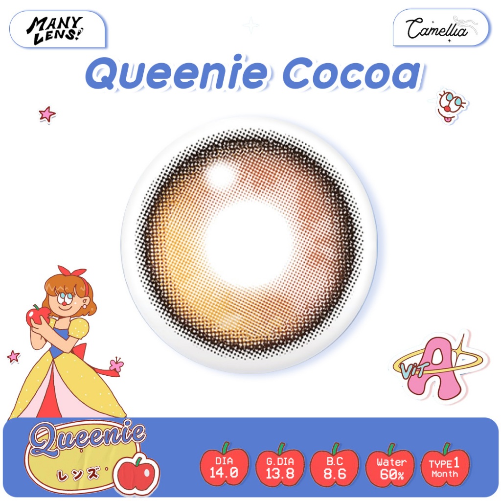 Manylens รุ่น Queenie (Vitamin A+) คอนแทคเลนส์เกาหลี ราย 1 เดือน - รูปที่ 3