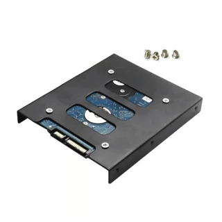 ถาดแปลง แบบเหล็กสีดำ แปลง SSD HDD ขนาด 2.5 นิ้ว ให้ใส่ช่อง 3.5 นิ้ว ได้ จำนวน 1 ตัว​ มีน๊อตแถมให้