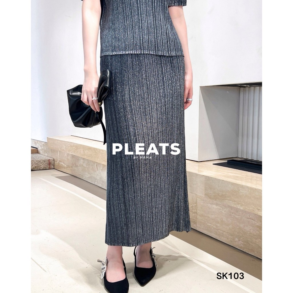 รหัส SK103 กระโปรงอัดพลีท - PLEATS BY MAMA SKIRT