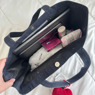 july bag - hyesummer.r กระเป๋าผ้าแคนวาสใส่ ipad macbook ได้