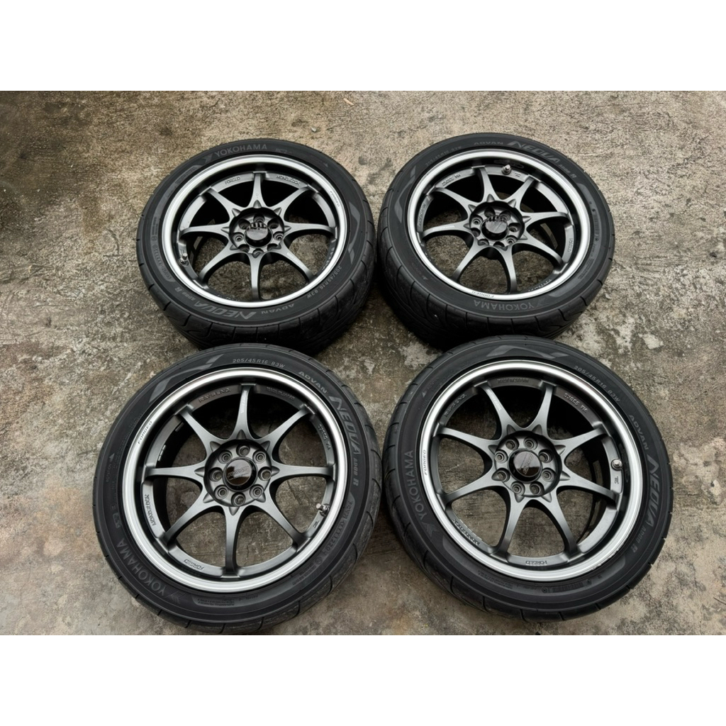 ล้อ ce28 clubracer ขอบ 16 กว้าง 7 ออฟ 33 รวมยางad08 ปี 20 205/45/16